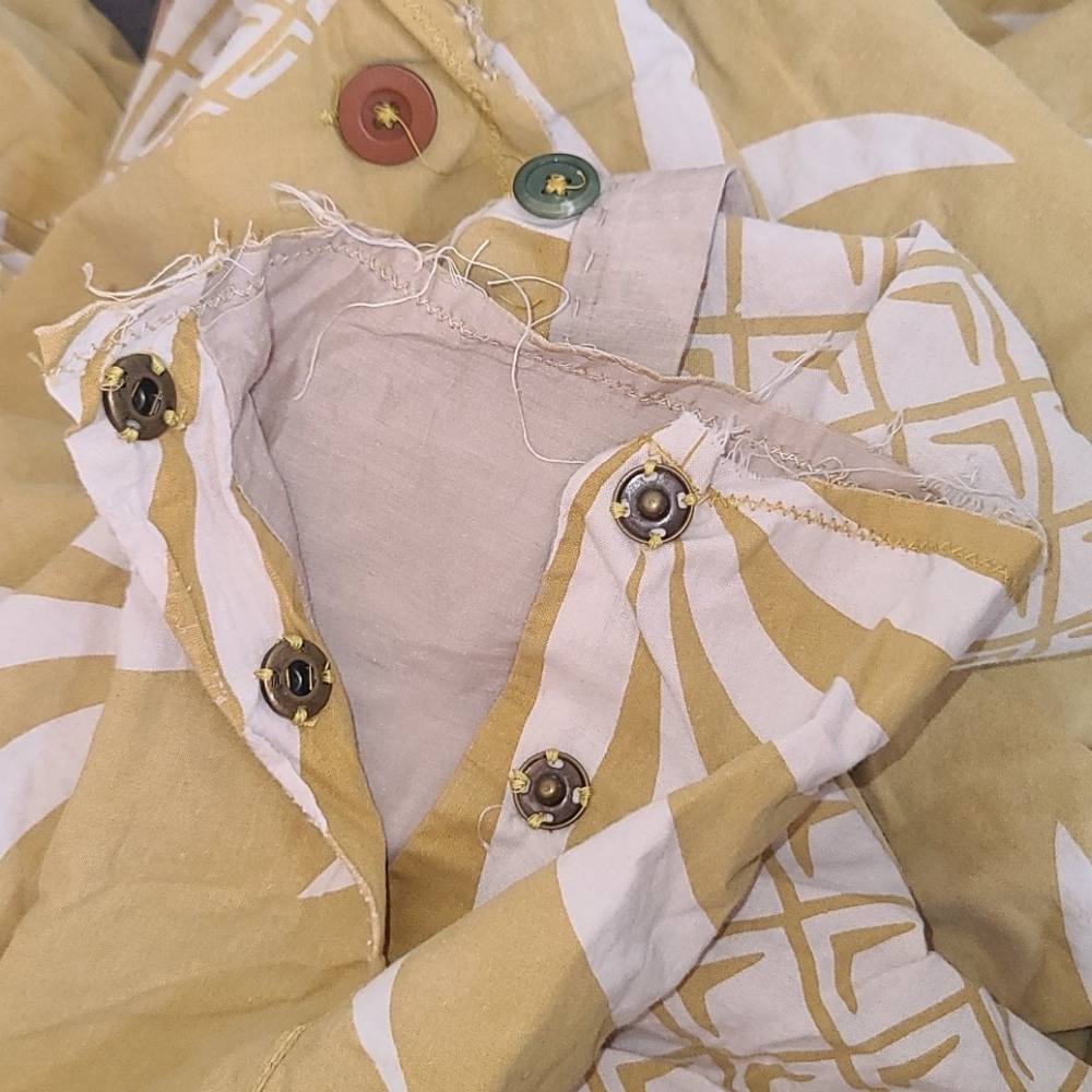 New Magnolia Pearl Emery Pineapple Coat Beverly OS trenchcoat artist smock surf - Picture 11 of 17